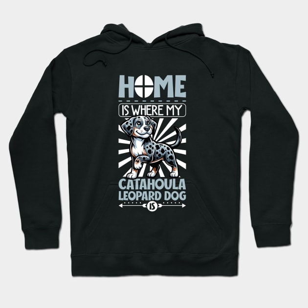Home is with my Catahoula Leopard Dog Hoodie by Modern Medieval Design
